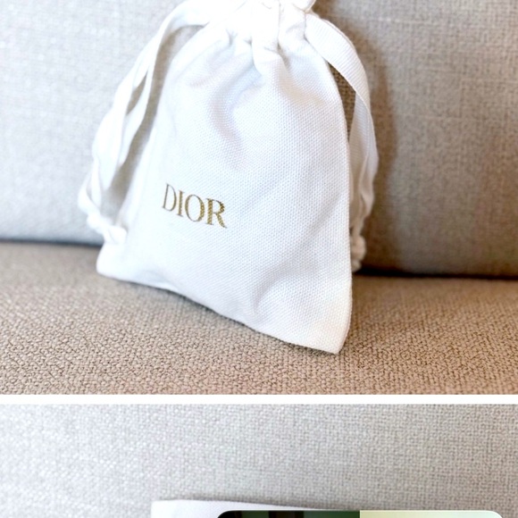 Dior White Drawstring Pouch - Picture 2 of 3